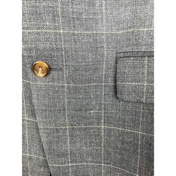 Lauren Ralph Lauren Men's 39R Blue Suit Jacket w/ 3 Buttons & Shoulder Pads - Picture 4 of 13